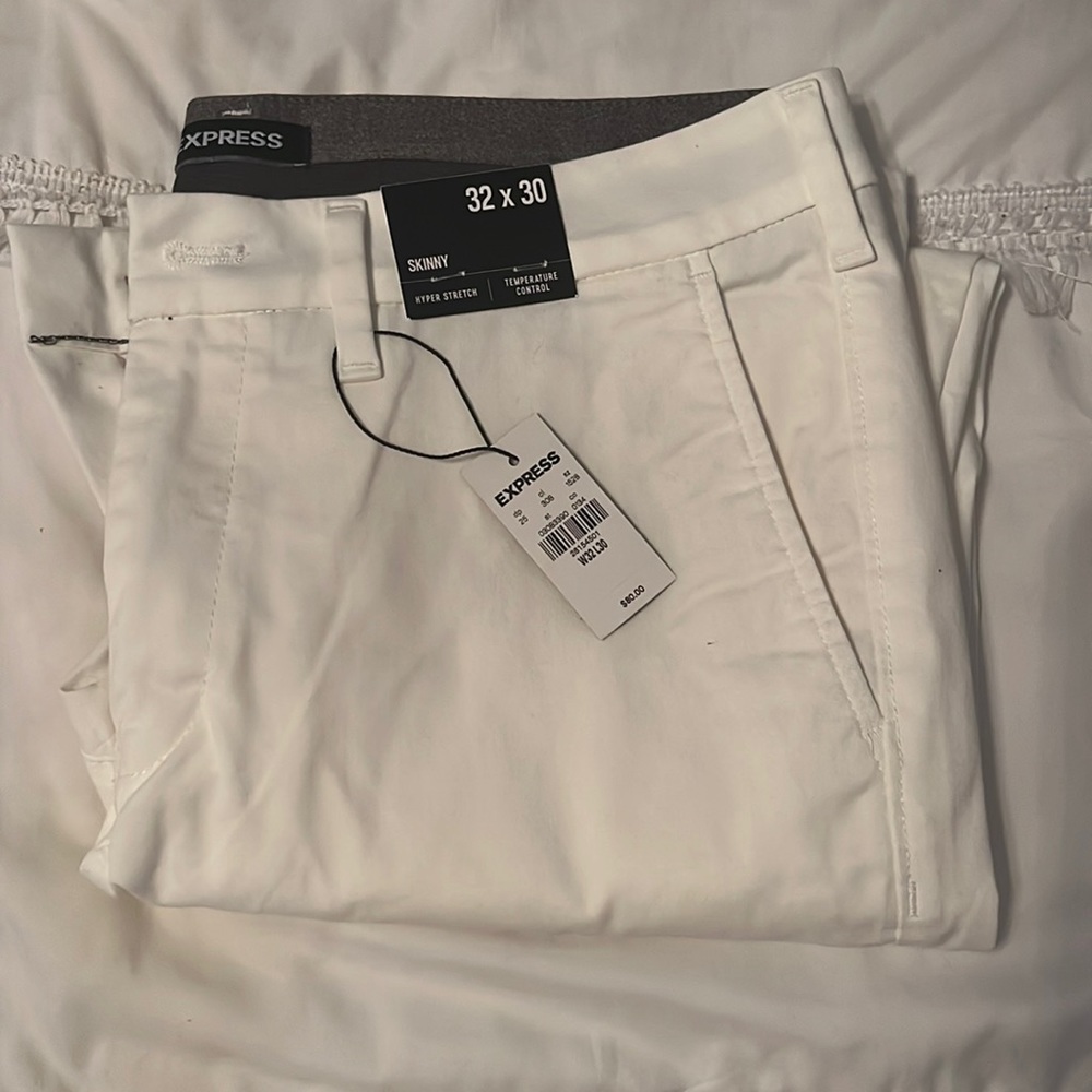 Mens white skinny dress pants